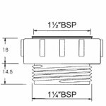 Переход пластиковый  McAlpine 1"1/2-1"1/4 ВН HC54