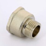 Переходник резьбовой латунный Uni-Fitt 1"1/2x2" НВ никелированный 603N6700