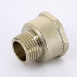 Переходник резьбовой латунный Uni-Fitt 1"1/2x2" НВ никелированный 603N6700