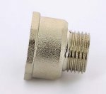 Переходник резьбовой латунный Uni-Fitt 1/2"x3/4" НВ никелированный 603N2300