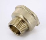 Переходник резьбовой латунный Uni-Fitt 3/4"x1" НВ никелированный 603N3400