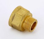 Переходник резьбовой латунный Uni-Fitt 3/8"x1/2" НВ 603G1200