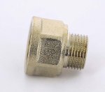 Переходник резьбовой латунный Uni-Fitt 3/8"x1/2" НВ никелированный 603N1200