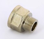 Переходник резьбовой латунный Uni-Fitt 3/8"x1/2" НВ никелированный 603N1200