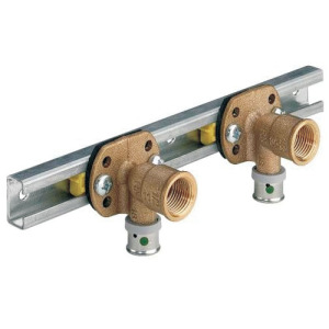 Планка монтажная с пресс- уголками Viega Pexfit Pro 16-1/2" ВР (бронза) 636470