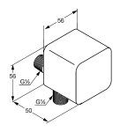 Подключение душевого шланга KLUDI A-QA белый 6554043