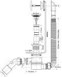 Полуавтомат McAlpine L330-700мм сливная решётка- пробка тип кнопка цвет античная бронза MRB11-AB MRB11AB