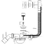 Полуавтомат для ванны McAlpine MRB2C-PB L575 мм с поворотной головкой и кнопкой гибкий MRB2CPB