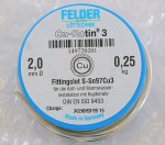 Припой мягкий FELDER №3 2мм 250гр на шпуле Cu-Rotin®3 Sn97Cu3 149720201