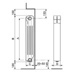 Радиатор алюминиевый Fondital CALIDOR SUPER B4 350x100 мм (8 секций) R69001408