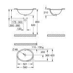 Раковина GROHE Bau Ceramic встраиваемая 55 см 39423000