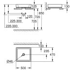 Раковина GROHE Cube Ceramic свободностоящая 50 см 3948100H