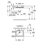 Раковина GROHE Cube Ceramic подвесная 50 см 3947400H