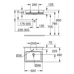 Раковина GROHE Cube Ceramic подвесная 60 см 3947300H