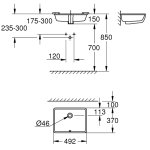 Раковина GROHE Cube Ceramic встраиваемая 50 см 3948000H