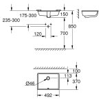 Раковина GROHE Cube Ceramic встраиваемая 50 см 3948000H