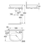 Раковина GROHE Euro Ceramic накладная 60 см 39337000