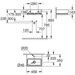 Раковина GROHE мини Cube Ceramic подвесная 40 см 3948300H
