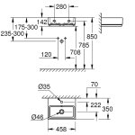 Раковина GROHE мини Cube Ceramic подвесная 40 см 3948300H