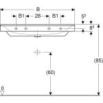 Раковина подвесная GEBERIT Xeno2 60 см 500.530.01.1