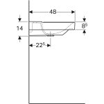 Раковина подвесная GEBERIT Xeno2 60 см 500.530.01.1