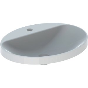 Раковина встраиваемая GEBERIT Variform 60 см с полочкой без перелива овальная 500.726.01.2