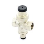 Редуктор давления Uni Fitt Compact 1/2" В никелированный под радиальный манометр 202N2140