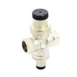 Редуктор давления Uni Fitt Compact 1/2" В никелированный под радиальный манометр 202N2140