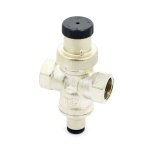Редуктор давления Uni Fitt Compact 1/2" В никелированный под радиальный манометр 202N2140