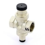 Редуктор давления Uni Fitt Compact 3/4" В никелированный под радиальный манометр 202N3140