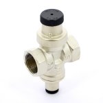 Редуктор давления Uni Fitt Compact 3/4" В никелированный под радиальный манометр 202N3140
