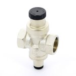 Редуктор давления Uni Fitt Compact 3/4" В никелированный под радиальный манометр 202N3140
