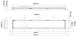 Решетка  для трапа McAlpine 600-88 мм нержавейка CD600PNT