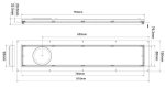 Решетка  для трапа McAlpine 800-88 мм нержавейка CD800PNT