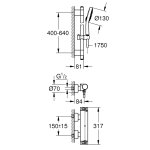 Термостат для душа GROHE Grohtherm 2000 с душевым гарнитуром 34281001