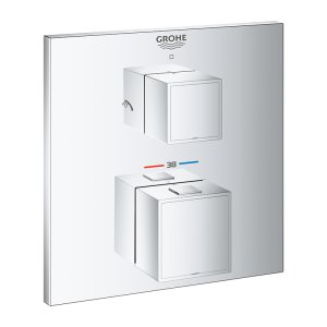 Термостат для душа встраиваемый GROHE Grohtherm Cube на 2 положения без подключения шланга
