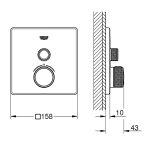 Термостат для душа встраиваемый GROHE SmartControl Grohtherm без подключения шланга 29123000