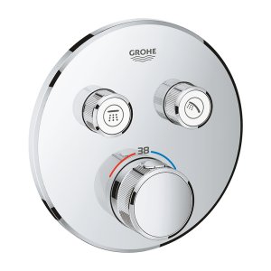 Термостат для ванны встраиваемый GROHE SmartControl Grohtherm 2 выхода круглый без излива 29119000