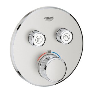 Термостат для ванны встраиваемый GROHE SmartControl Grohtherm без излива нержавеющая сталь