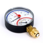 Термоманометр аксиальный Uni-Fitt 1/2" 10 бар 80 мм 310P3442