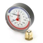 Термоманометр аксиальный Uni-Fitt 1/2" 4 бар 80 мм 310P1442