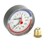 Термоманометр аксиальный Uni-Fitt 1/2" 6 бар 80 мм 310P2442