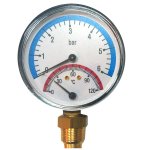 Термоманометр аксиальный Watts F+R 818 1/2" 120C 2,5 бар 10009463