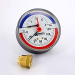 Термоманометр аксиальный Watts F+R 818 1/2" 120C 4 бар 10009464