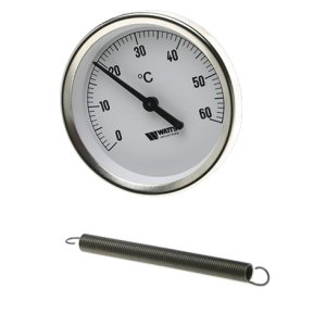 Термометр биметалический накладной с пружиной Watts F+R 810 80 мм 120C