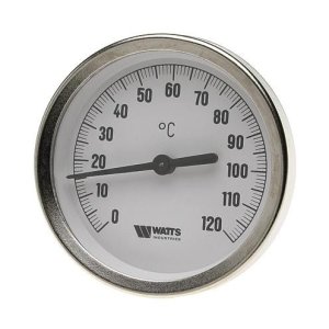 Термометр биметалический Watts F+R 801 100 - 75 мм 1/2" 120C (0303060)