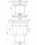 Трап для душа вертикальный McAlpine Dn50 мм с решеткой нержавейка MRFG4V