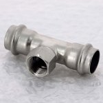 Тройник 22х1/2" ВР VIEGA Sanpress Inox SC-Contur 437176