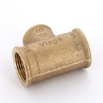 Тройник бронзовый переходной 3/4"-1/2"-3/4" ВР Viega 264468