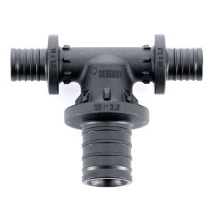 Тройник с уменьшенным боковым и торцевым проходами Rehau Rautitan 25-16-16 PX (11600821001)